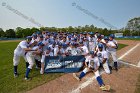 Baseball vs Babson  Wheaton College Baseball players celebrate their victory over Babson to win the NEWMAC Championship for the third year in a row. - (Photo by Keith Nordstrom) : Wheaton, baseball, NEWMAC